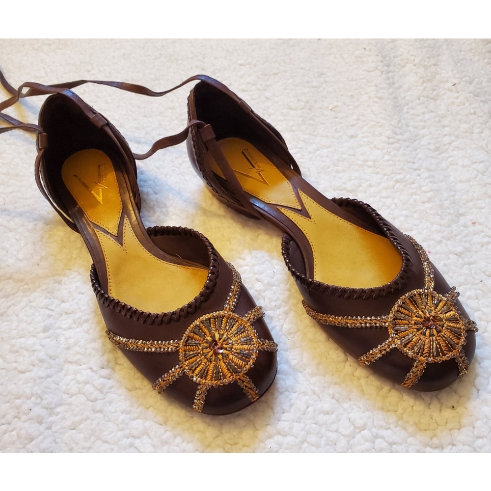 Vince Camuto Tie Flats with Boho Detail